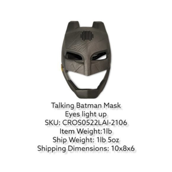 Mattel Talking Batman Mask with Voice Changer and Light Up Eyes - Picture 2 of 5